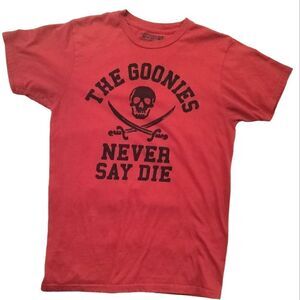 The Goonies Ripple Junction Crew Neck Tee Shirt Sz S Red with Black Graphic